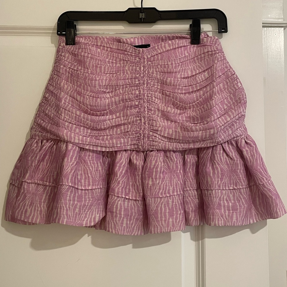 Chic Ruched Mini Skirt in Pink